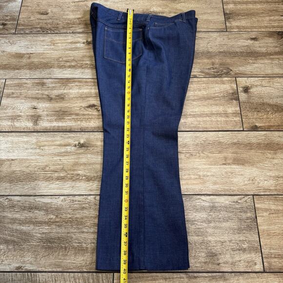 Roebucks Jeans Mens 42x 29 Blue Perma Prest Sears Denim Pants Stains 70s - Picture 6 of 16